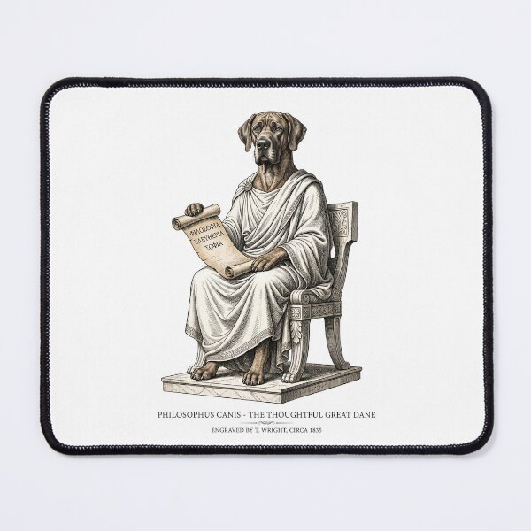 Item preview, Great Dane Classical Philosopher Ancient Greek Dog designed and sold by PictoVibe.