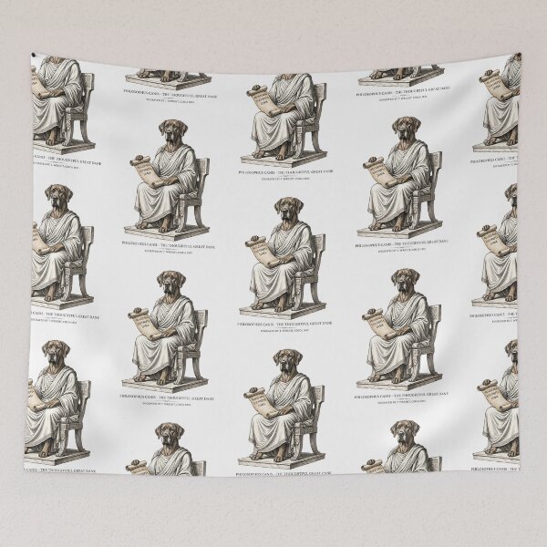 Item preview, Great Dane Classical Philosopher Ancient Greek Dog designed and sold by PictoVibe.