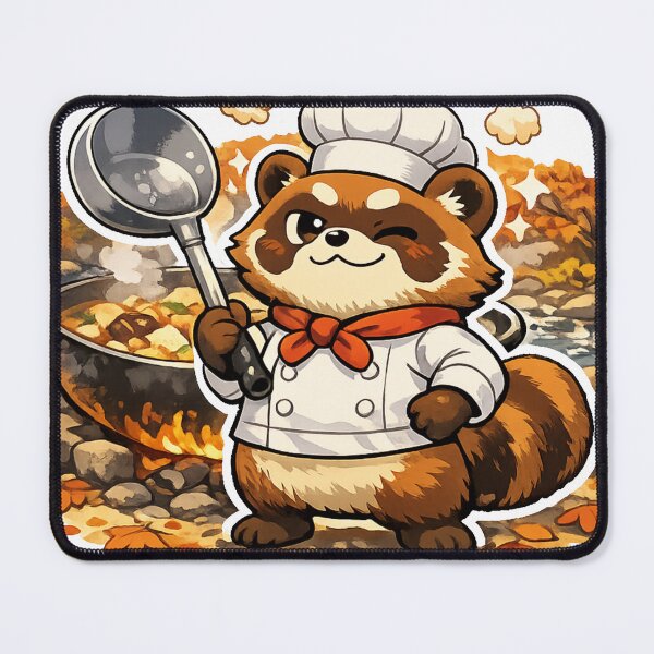 Item preview, Legendary Imoni Master Tanuki – Kawaii Japanese Autumn Meme Sticker designed and sold by kawaii animal store (in Japan).
