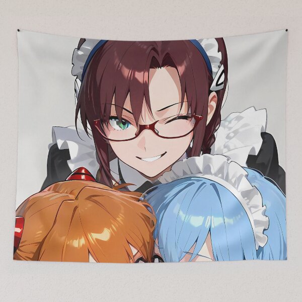 Item preview, Makinami Mari Illustrious Evangelion Maid Trio Playful Wink designed and sold by bystudiolereve.