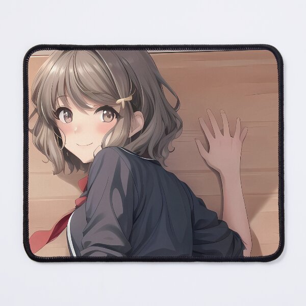 Item preview, Tomoe Koga Bunny Girl Senpai Playful Hallway Smile designed and sold by bystudiolereve.