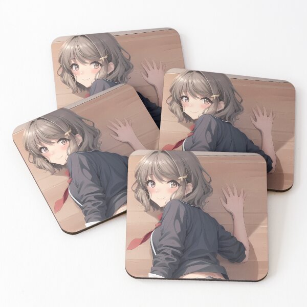 Item preview, Tomoe Koga Bunny Girl Senpai Playful Hallway Smile designed and sold by bystudiolereve.