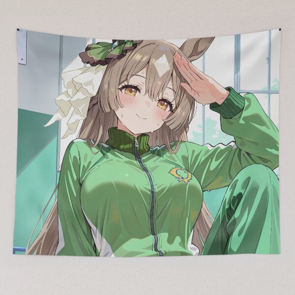 Item preview, Satono Diamond Uma Musume Pretty Derby Green Gym Smile designed and sold by bystudiolereve.