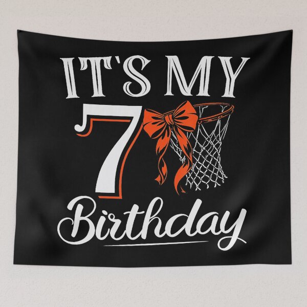 Item preview, Orange Coquette Basketball Seventh Birthday Hoop Party Celebration designed and sold by allistermariam.