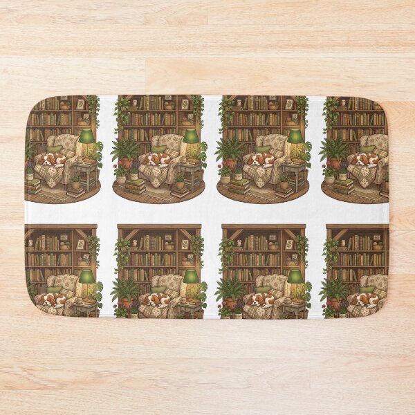 Item preview, Cavalier King Charles Library Cozy Bookworm Dog designed and sold by PictoVibe.