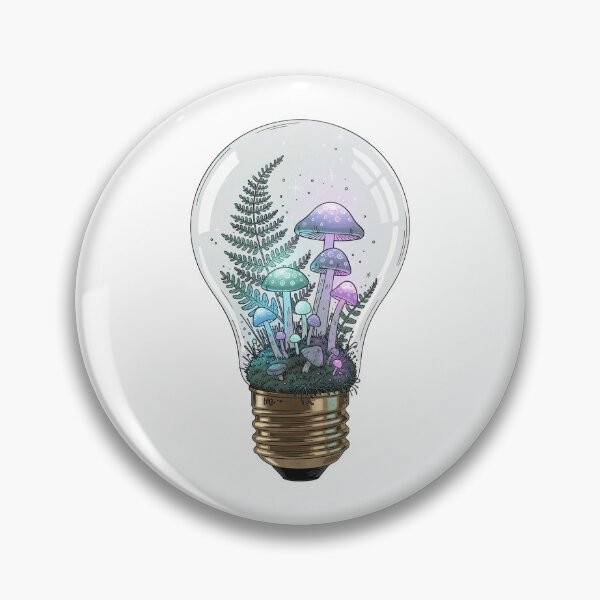 Item preview, Magic Light Bulb with Enchanted Mushrooms designed and sold by Chaoscience.