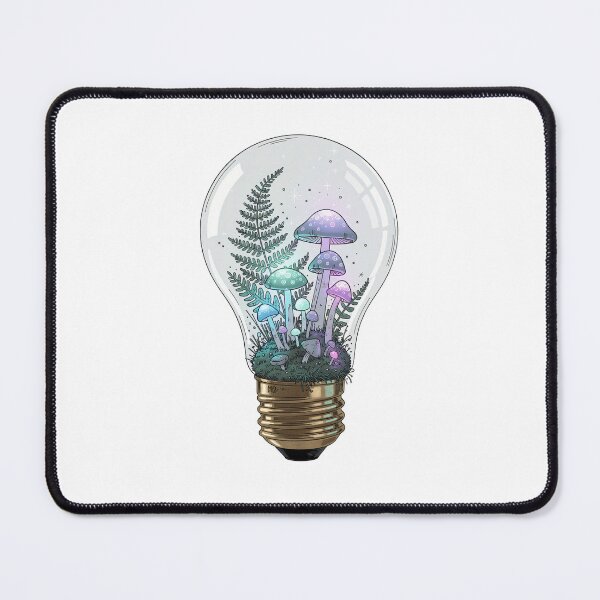 Item preview, Magic Light Bulb with Enchanted Mushrooms designed and sold by Chaoscience.