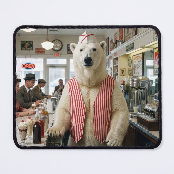 Item preview, Polar Bear Is a No Nonsense Soda Jerk designed and sold by Tridentulus.