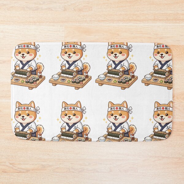 Item preview, Cute Shiba Inu Sushi Chef Japanese Kawaii Food designed and sold by PictoVibe.