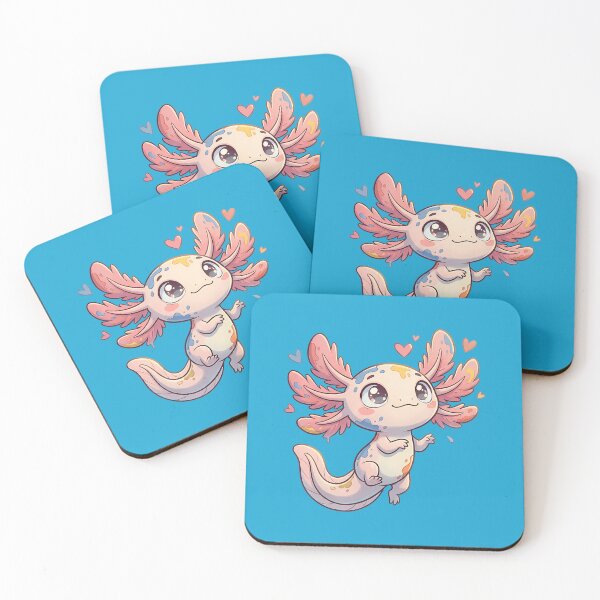 Item preview, Cute Kawaii Axolotl With Hearts Pastel Fantasy Pet T-Shirt designed and sold by GabrielaPeterse.