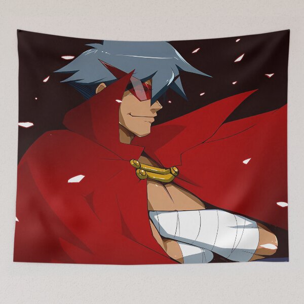 Artikelvorschau, Kamina Gurren Lagann Rotes Cape Selbstbewusstes Anime-Lächeln entworfen und verkauft von MicaheHaffner.