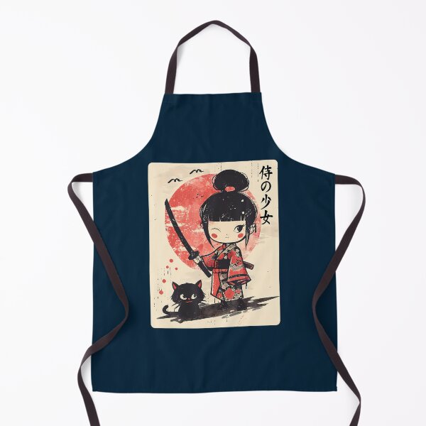 Item preview, Cute Kawaii Samurai Girl With Katana Cat Japanese Anime T-Shirt (1) designed and sold by GabrielaPeterse.