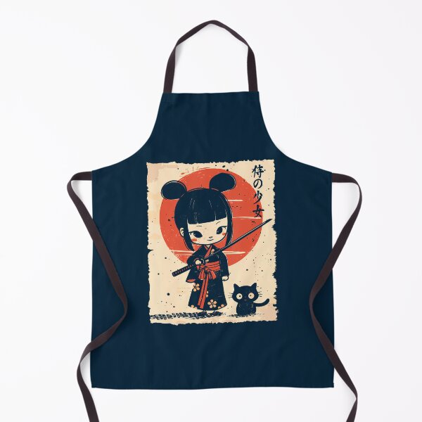 Item preview, Cute Kawaii Samurai Girl With Katana Cat Japanese Anime T-Shirt (2) designed and sold by GabrielaPeterse.