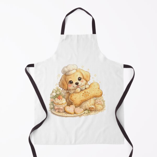 Item preview, Professional Treat Tester Golden Retriever – Cute Chef Dog with Giant Biscuit Kawaii Cartoon designed and sold by MrDev.