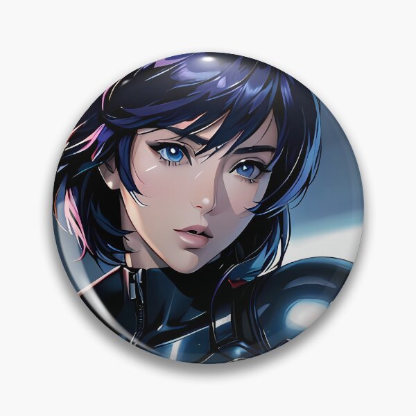 Item preview, Motoko Kusanagi Ghost in the Shell Blue Neon Sentinel designed and sold by MicaheHaffner.