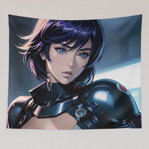 Item preview, Motoko Kusanagi Ghost in the Shell Blue Neon Sentinel designed and sold by MicaheHaffner.
