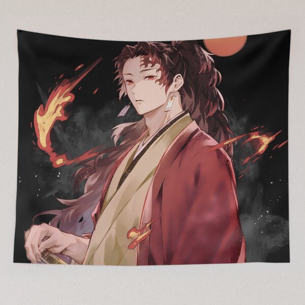 Item preview, Yoriichi Tsugikuni Demon Slayer Flame Aura Portrait designed and sold by MicaheHaffner.