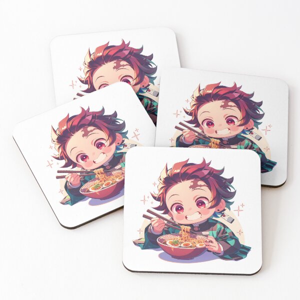 Item preview, Tanjiro Kamado Demon Slayer Chibi Ramen Happy Sparkle Smile designed and sold by mildaclairmo.