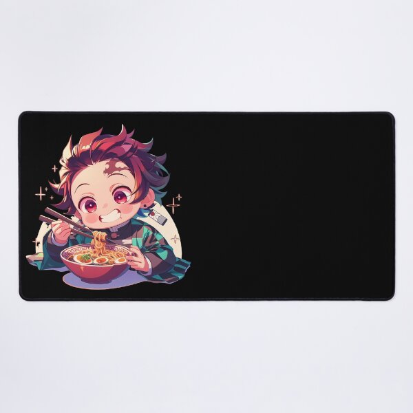 Item preview, Tanjiro Kamado Demon Slayer Chibi Ramen Happy Sparkle Smile designed and sold by mildaclairmo.