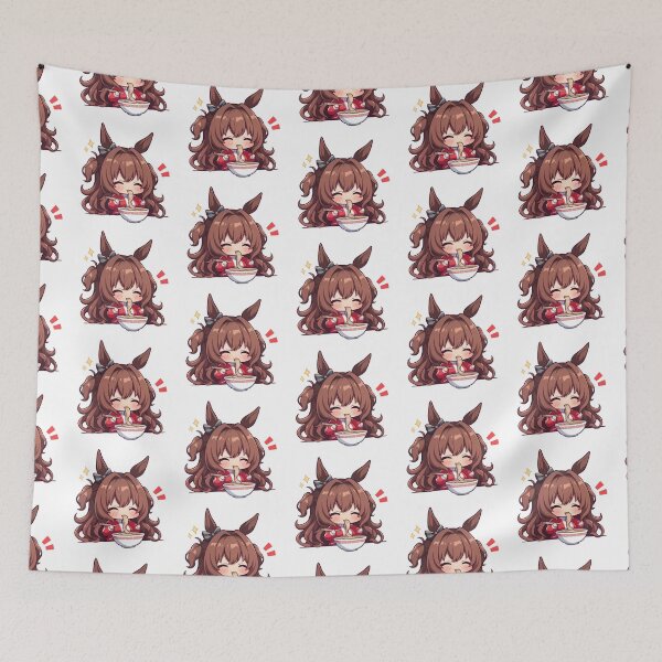 Item preview, Maruzensky Uma Musume Chibi Ramen Classic Cheerful Slurp designed and sold by mildaclairmo.