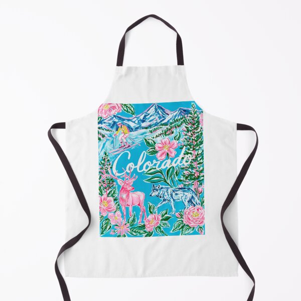 Item preview, Colorado Adventure | Colorful Mountains, Elk, Wolf & Skier Design designed and sold by ThePreppyArtist.
