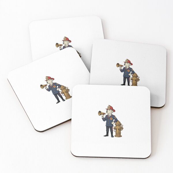 Item preview, Dalmatian Firehouse Retro Chief Firefighter Dog designed and sold by PictoVibe.