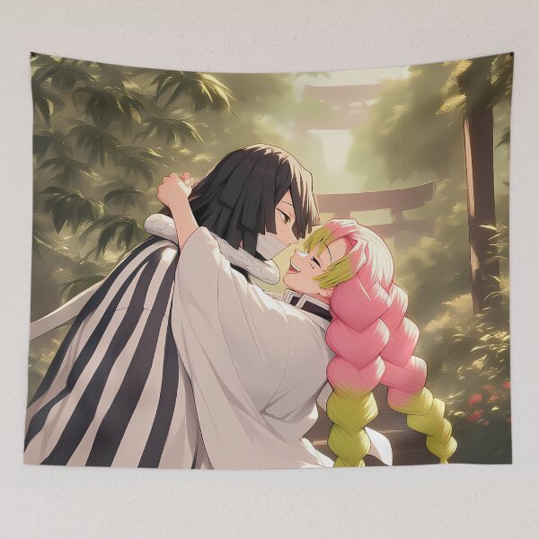 Item preview, Obanai Iguro Demon Slayer Forest Embrace Scene designed and sold by MicaheHaffner.