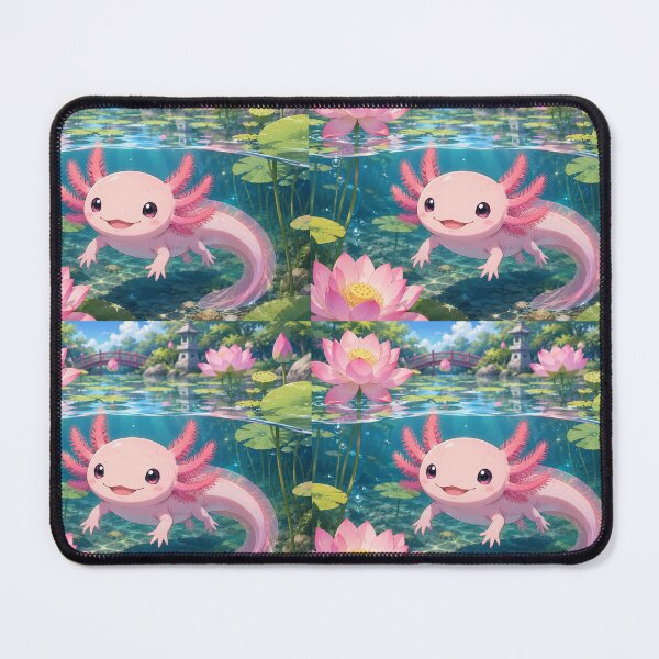 Item preview, Axolotl and lotus designed and sold by AleBobadilla.