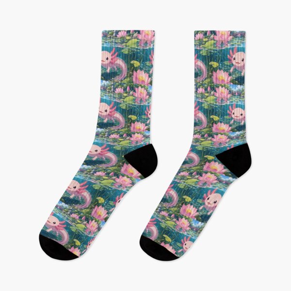 Item preview, Axolotl and lotus designed and sold by AleBobadilla.