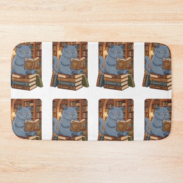 Item preview, British Shorthair Reading Cat Society Bookworm designed and sold by PictoVibe.