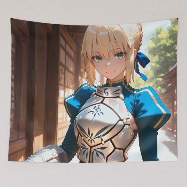 Item preview, Saber Fate Stay Night Blue Armor Shrine Walk designed and sold by MicaheHaffner.