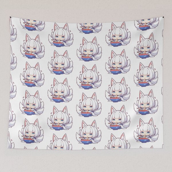 Item preview, Kaga Azur Lane Chibi Ramen Fox Vibes Noodle Slurp designed and sold by mildaclairmo.
