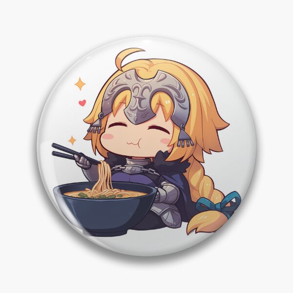 Item preview, Jeanne dArc Fate Grand Order Kawaii Ramen Chibi Knight Smile designed and sold by mildaclairmo.