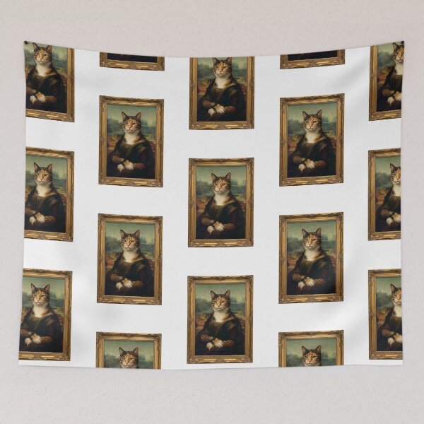 Item preview, Meowna Lisa Calico Cat Renaissance Art Portrait designed and sold by PictoVibe.