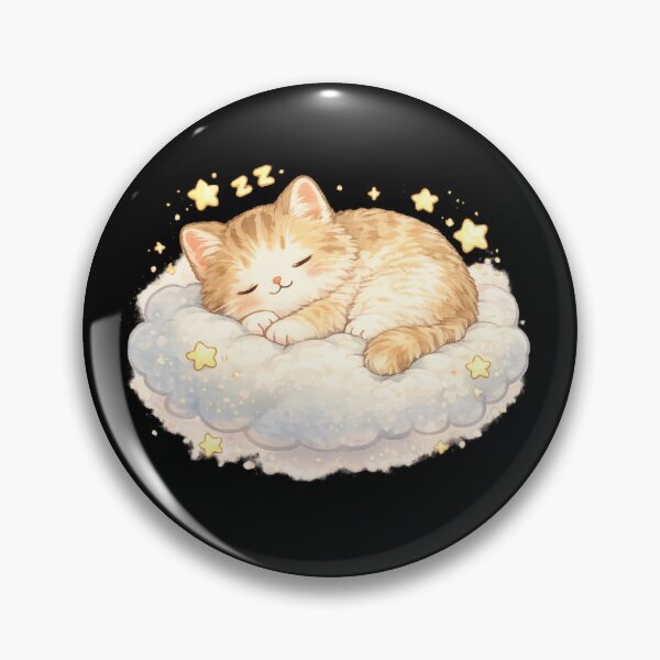 Item preview, Sleepy Cloud Cat Kawaii Kitten – Cute Sleeping Cat on Cloud Dreamy Pastel Cartoon designed and sold by MrDev.