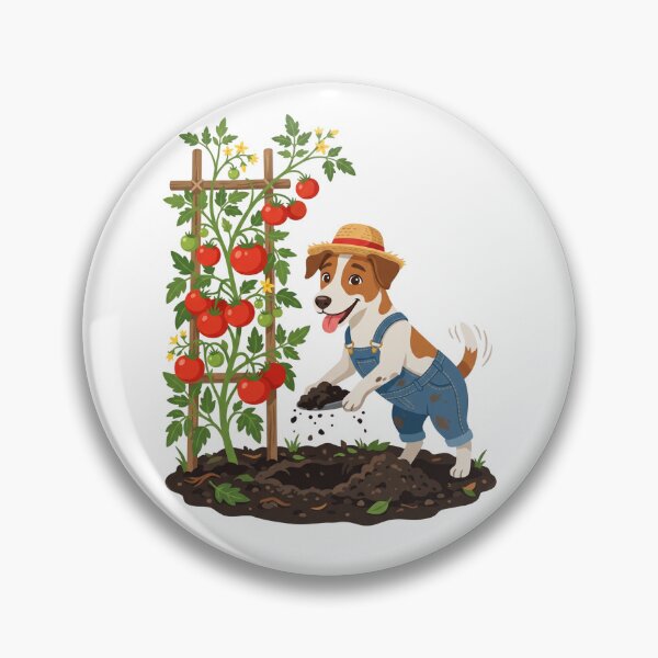 Item preview, Jack Russell Terrier Gardening Tomato Plant Cute designed and sold by PictoVibe.