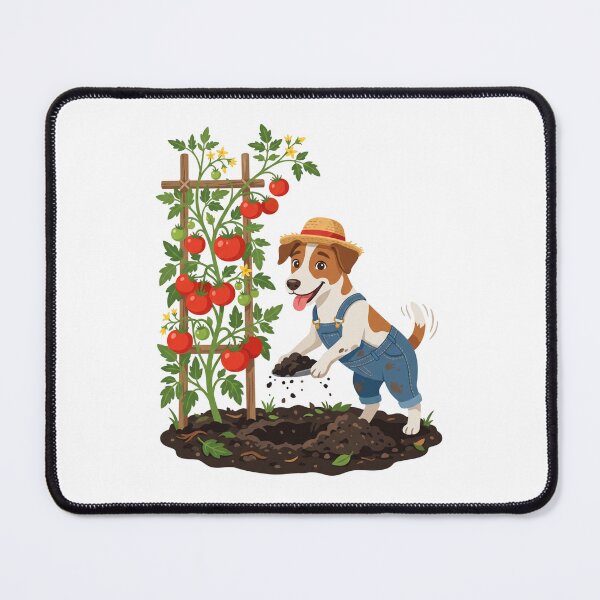 Item preview, Jack Russell Terrier Gardening Tomato Plant Cute designed and sold by PictoVibe.