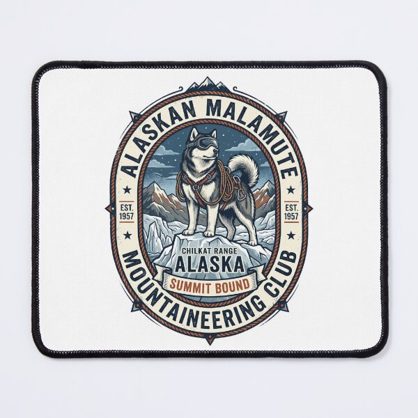 Item preview, Alaskan Malamute Mountaineering Club Ice Climbing Snow designed and sold by PictoVibe.