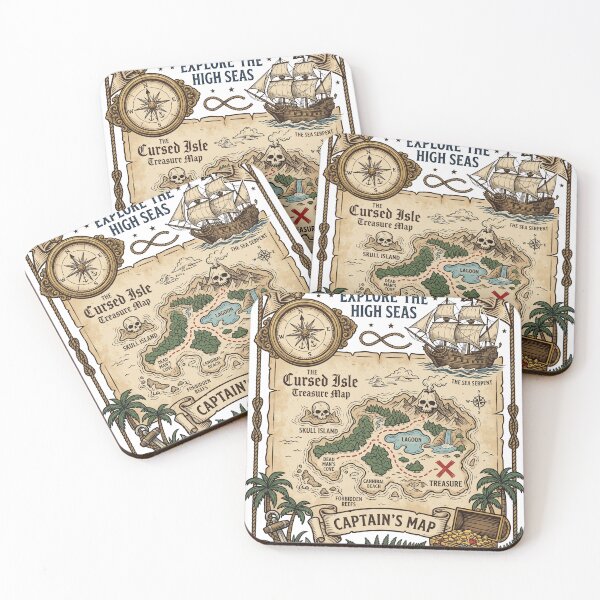 Item preview, The Cursed Isle Treasure Map designed and sold by misbahsiro.