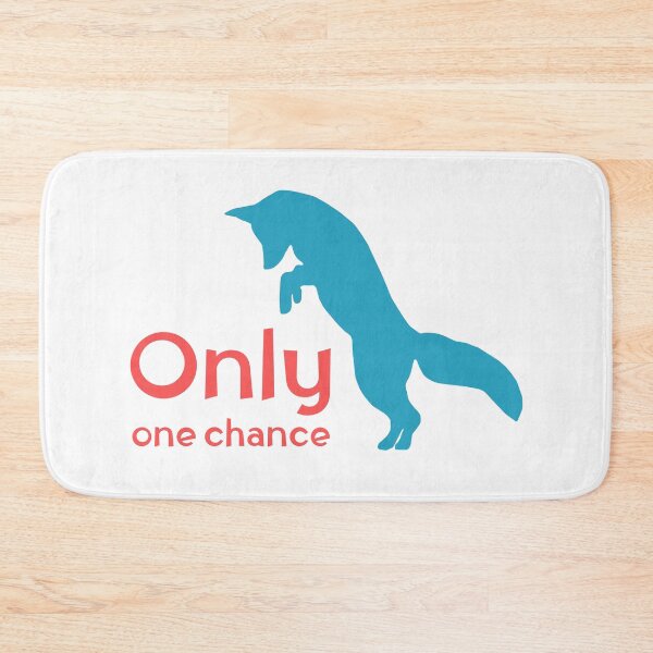 Item preview, Only One Chance Teal Fox Inspirational Quote Art designed and sold by rich-moda.