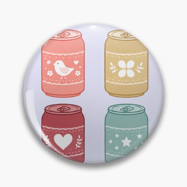 Item preview, Cute Cottagecore Soda Cans Pattern Sticker designed and sold by bosamji.