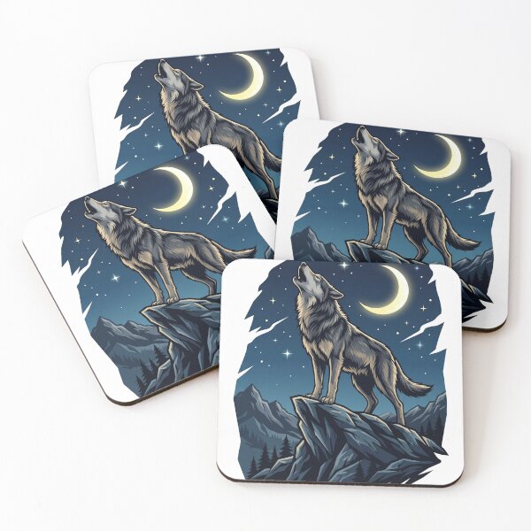 Item preview, Howling Wolf Silhouette designed and sold by misbahsiro.