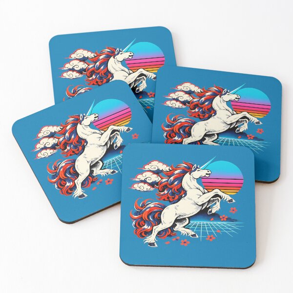 Item preview, Neon Retro Synthwave Ukiyo‑E Unicorn designed and sold by KungPowUnicorn.