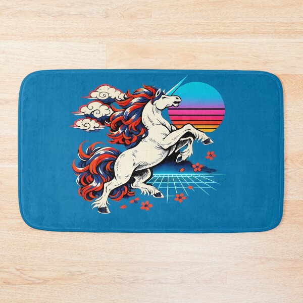 Item preview, Neon Retro Synthwave Ukiyo‑E Unicorn designed and sold by KungPowUnicorn.