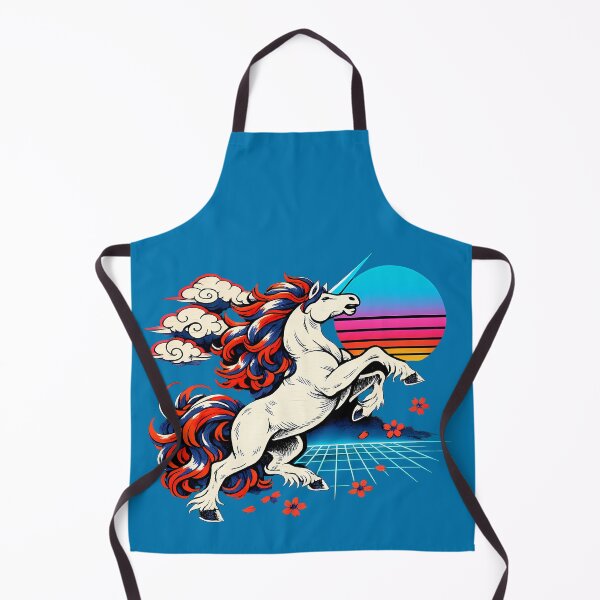 Item preview, Neon Retro Synthwave Ukiyo‑E Unicorn designed and sold by KungPowUnicorn.