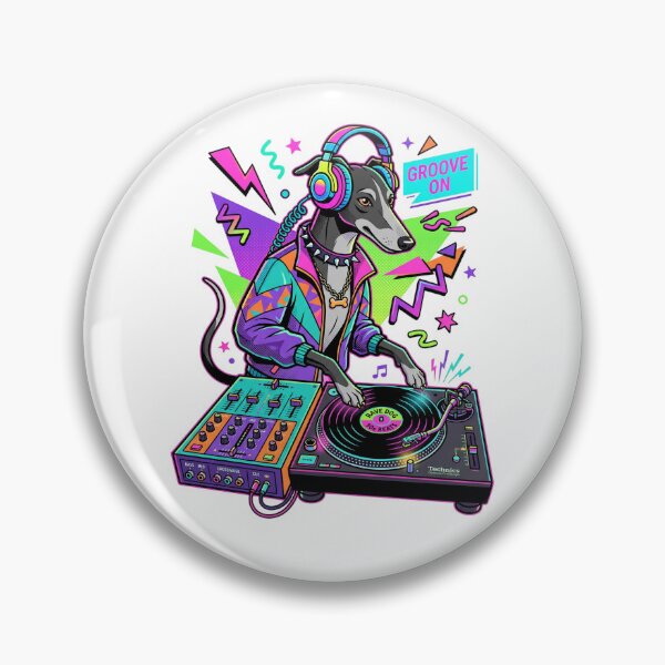 Item preview, Retro Greyhound DJ Vinyl Record Music Lover designed and sold by PictoVibe.