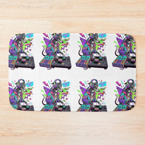 Item preview, Retro Greyhound DJ Vinyl Record Music Lover designed and sold by PictoVibe.