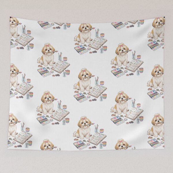 Item preview, Shih Tzu Watercolor Paint Artist Bullet Journaling designed and sold by PictoVibe.