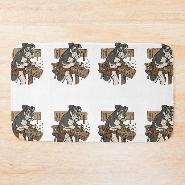 Item preview, Senior Schnauzer Woodworking Carpenter Workshop Tool designed and sold by PictoVibe.