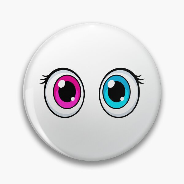 Item preview, Cute Big Cartoon Eyes Pink and Blue Graphic designed and sold by rich-moda.